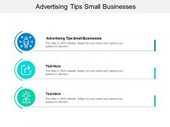 Advertising tips small businesses ppt powerpoint presentation summary designs cpb