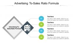 Advertising to sales ratio formula ppt powerpoint presentation infographics infographics cpb