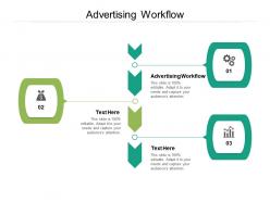 Advertising workflow ppt powerpoint presentation portfolio graphics example cpb