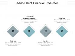 Advice debt financial reduction ppt powerpoint presentation portfolio slides cpb