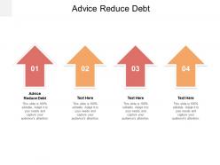 Advice reduce debt ppt powerpoint presentation file influencers cpb