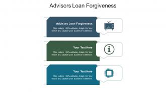 Advisors loan forgiveness ppt powerpoint presentation icon infographics cpb