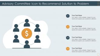 Advisory Committee Icon To Recommend Solution To Problem