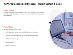 Adwords management proposal powerpoint presentation slides