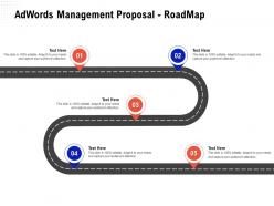 Adwords management proposal roadmap ppt powerpoint presentation portfolio icons