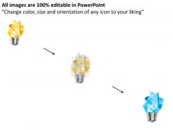 Ae bulb made with paper and icons powerpoint template