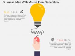 Ae business man with mouse idea generation flat powerpoint design