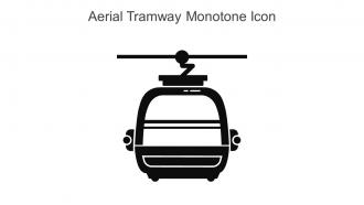 Aerial Tramway Monotone Icon In Powerpoint Pptx Png And Editable Eps Format