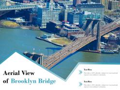 Aerial view of brooklyn bridge