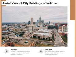 Aerial view of city buildings of indiana