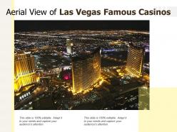Aerial view of las vegas famous casinos