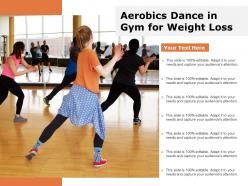 Aerobics dance in gym for weight loss