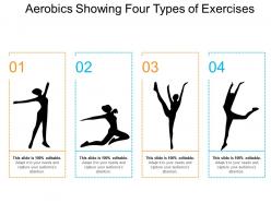 Aerobics Showing Four Types Of Exercises