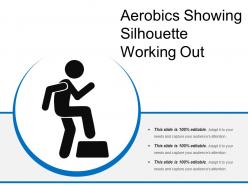 Aerobics showing silhouette working out