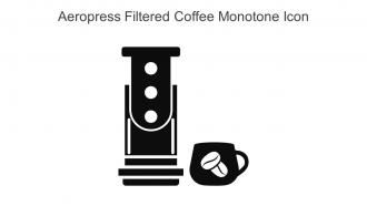 Aeropress Filtered Coffee Monotone Icon In Powerpoint Pptx Png And Editable Eps Format