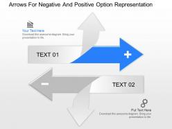 Af arrows for negative and positive option representation powerpoint template