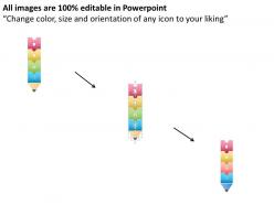 Af pencil made with puzzles for data representation powerpoint template