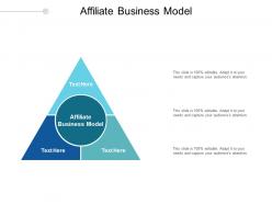 Affiliate business model ppt powerpoint presentation styles deck cpb