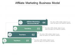 Affiliate marketing business model ppt powerpoint presentation grid cpb