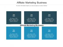 Affiliate marketing business ppt powerpoint presentation inspiration show cpb