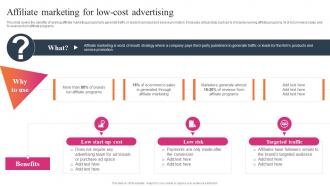 Affiliate Marketing For Low Cost Advertising Effective WOM Strategies MKT SS V