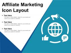 Affiliate marketing icon layout