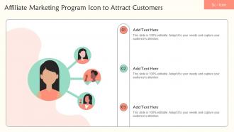 Affiliate Marketing Program Icon To Attract Customers