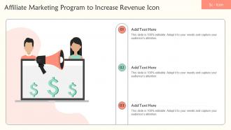 Affiliate Marketing Program To Increase Revenue Icon