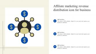 Affiliate Marketing Revenue Distribution Icon For Business