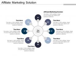 Affiliate marketing solution ppt powerpoint presentation file infographics cpb