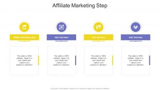 Affiliate Marketing Step In Powerpoint And Google Slides Cpb