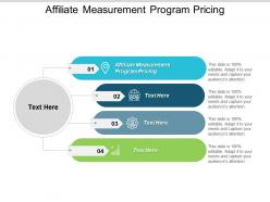 Affiliate measurement program pricing ppt powerpoint presentation ideas deck cpb
