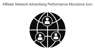 Affiliate Network Advertising Performance Monotone Icon In Powerpoint Pptx Png And Editable Eps Format