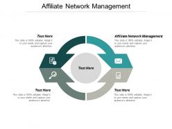 Affiliate network management ppt powerpoint presentation gallery samples cpb
