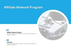 Affiliate network program ppt powerpoint presentation slides clipart images cpb