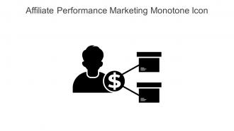 Affiliate Performance Marketing Monotone Icon In Powerpoint Pptx Png And Editable Eps Format