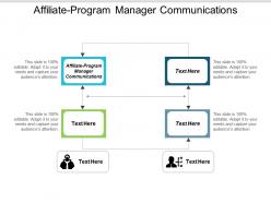 Affiliate program manager communications ppt powerpoint presentation ideas diagrams cpb