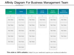 Affinity diagram for business management team ppt background images