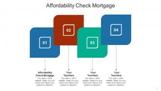 Affordability check mortgage ppt powerpoint presentation show icons cpb