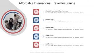 Affordable International Travel Insurance In Powerpoint And Google Slides Cpb