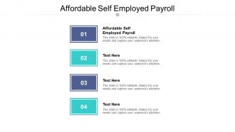 Affordable self employed payroll ppt powerpoint presentation gallery deck cpb
