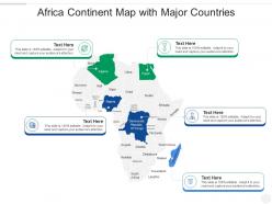 Africa continent map with major countries