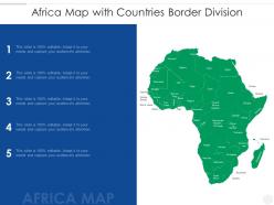 Africa map with countries border division