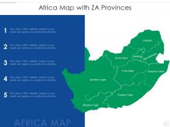 Africa map with za provinces