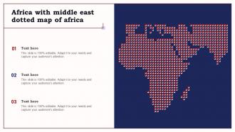 Africa With Middle East Dotted Map Of Africa