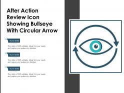 After action review icon showing bullseye with circular arrow