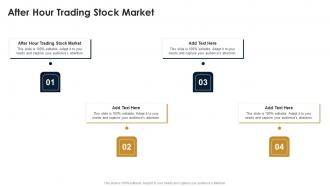 After Hour Trading Stock Market In Powerpoint And Google Slides Cpb