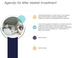 After Market Investment Pitch Deck Agenda For After Market Investment Ppt Powerpoint Sample