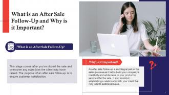 After Sale Follow Up And Its Importance Training Ppt