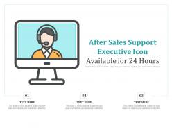 After sales support executive icon available for 24 hours